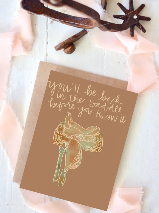 You'll Be Back In The Saddle Before You Know It Get Well Card