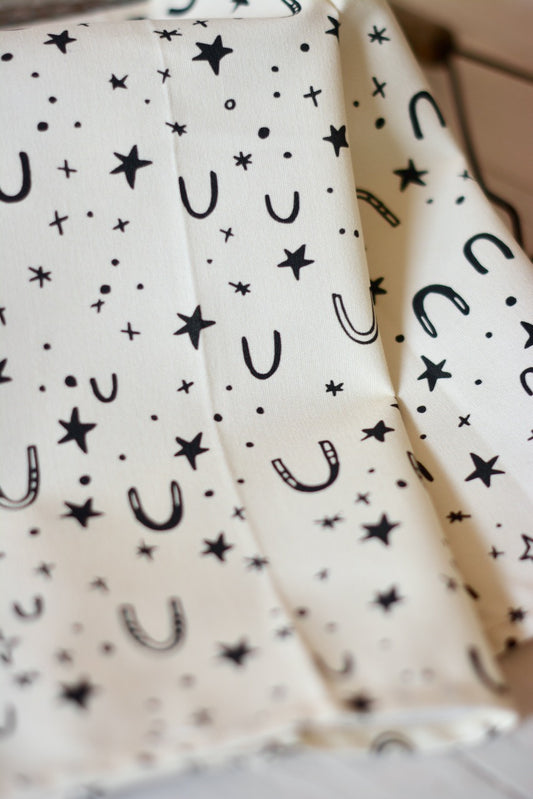 Stars & Horseshoes Towel: Western Kitchen Tea Towel