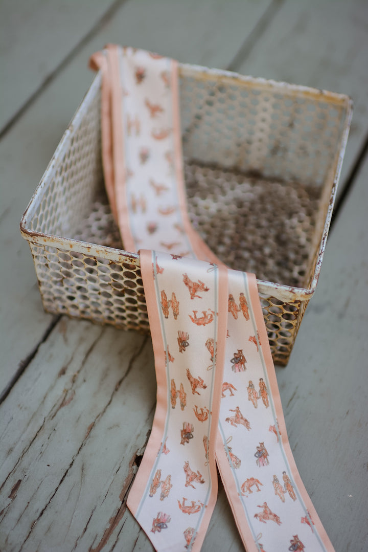 Saddle Club Silk Western Cowgirl Twilly Scarf