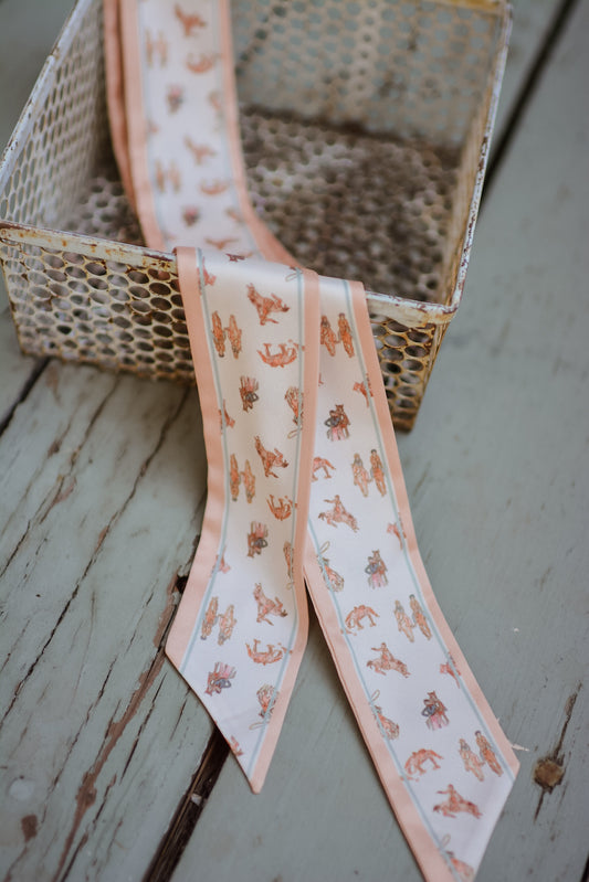 Saddle Club Silk Western Cowgirl Twilly Scarf