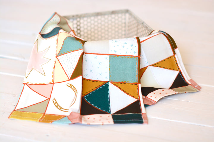 Vintage Ranch Patchwork Quilt: Western Kitchen Tea Towel