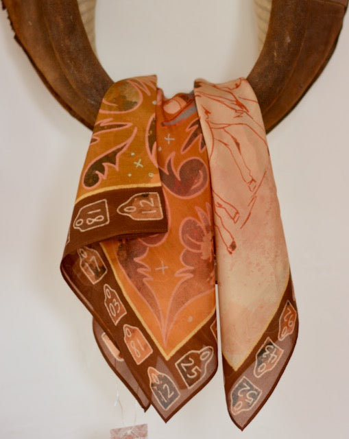Round Up Silk Western Cowgirl Wild Rag Scarf