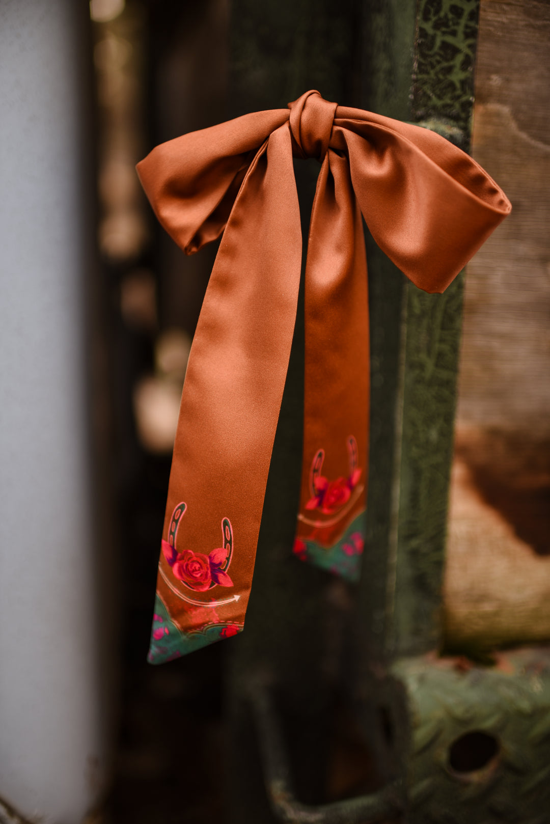 Rodeo Rose in Copper Western Twilly Scarf