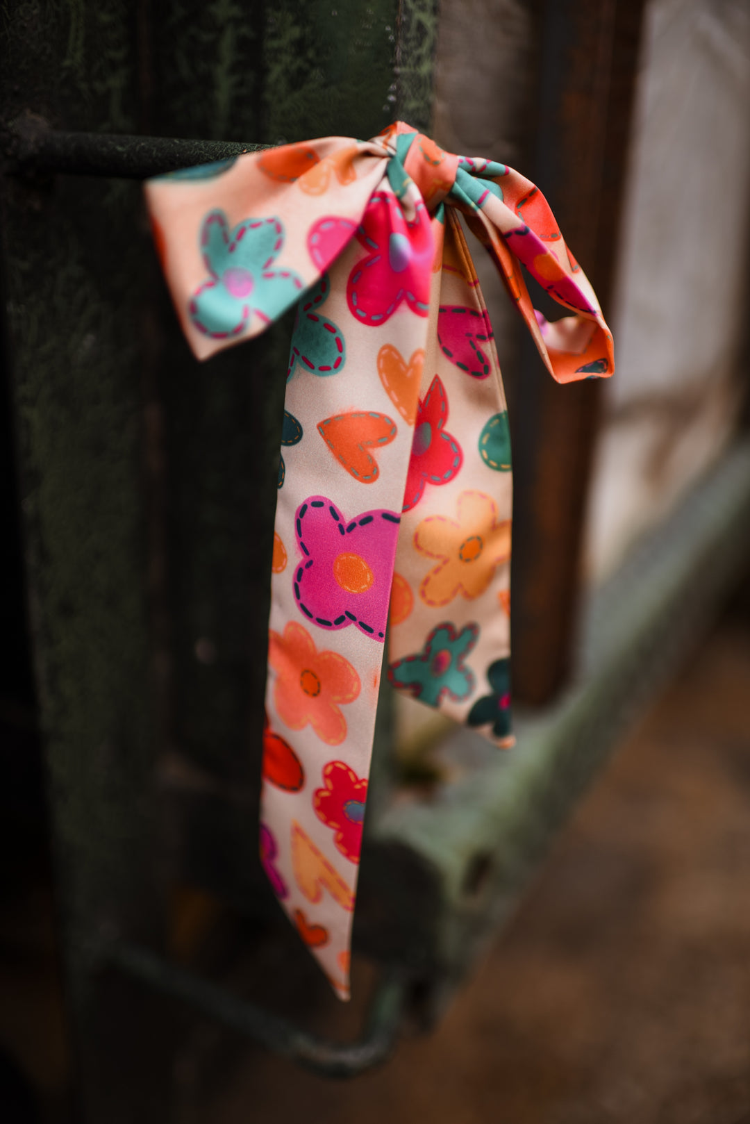 Spring Patchwork Florals Western Twilly Scarf