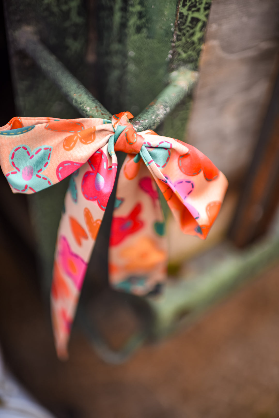 Spring Patchwork Florals Western Twilly Scarf