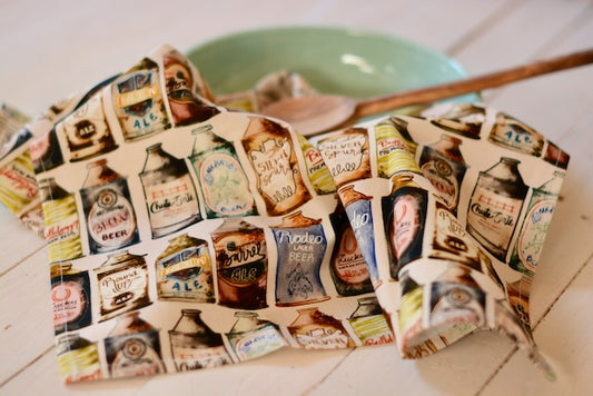 Vintage Bottles: Western Kitchen Tea Towel
