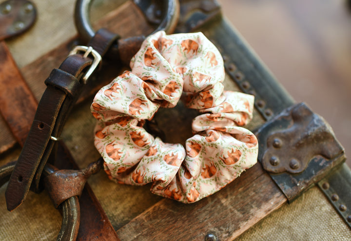 Floral Buffalo Scrunchie Cowgirl Hair Accessory