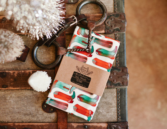 Christmas Boots Holiday Tea Towel