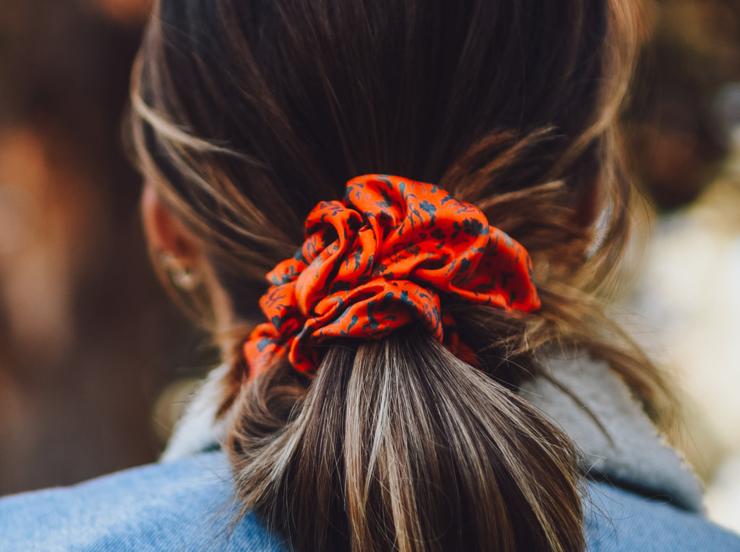 Spurs N’ Horseshoes in Rust Scrunchie Cowgirl Hair Accessory