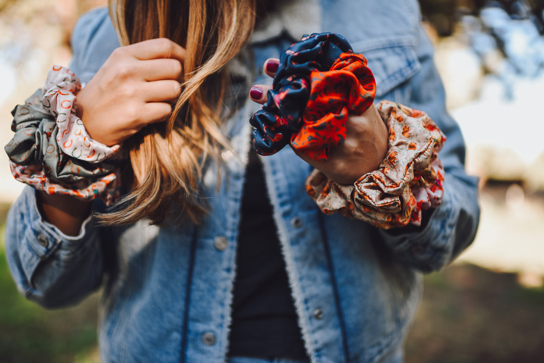 Western Saddle in Arena Brown Scrunchie Cowgirl Hair Accessory