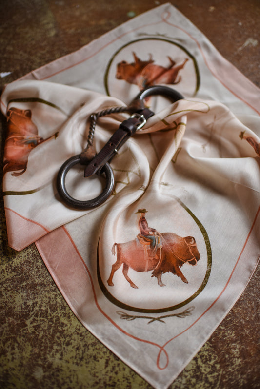 Roamin' Cowgirl Bison Western Scarf Wild Rag