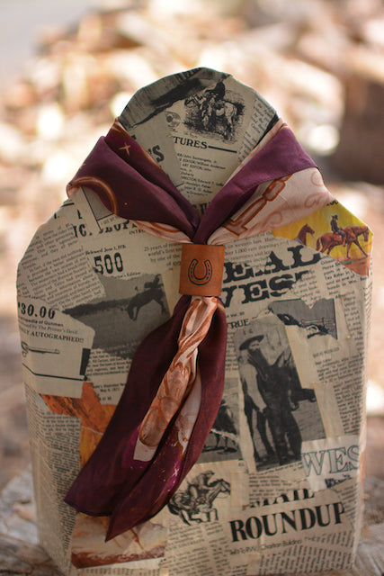 Show Day D Ring Snaffle Bit Wild Rag Scarf in Vintage Plum