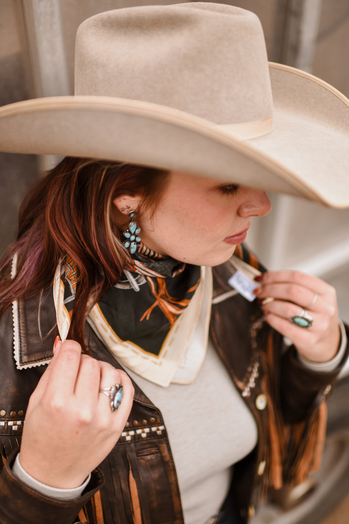 Tack Room Treasure Wild Rag Western Silk Scarf