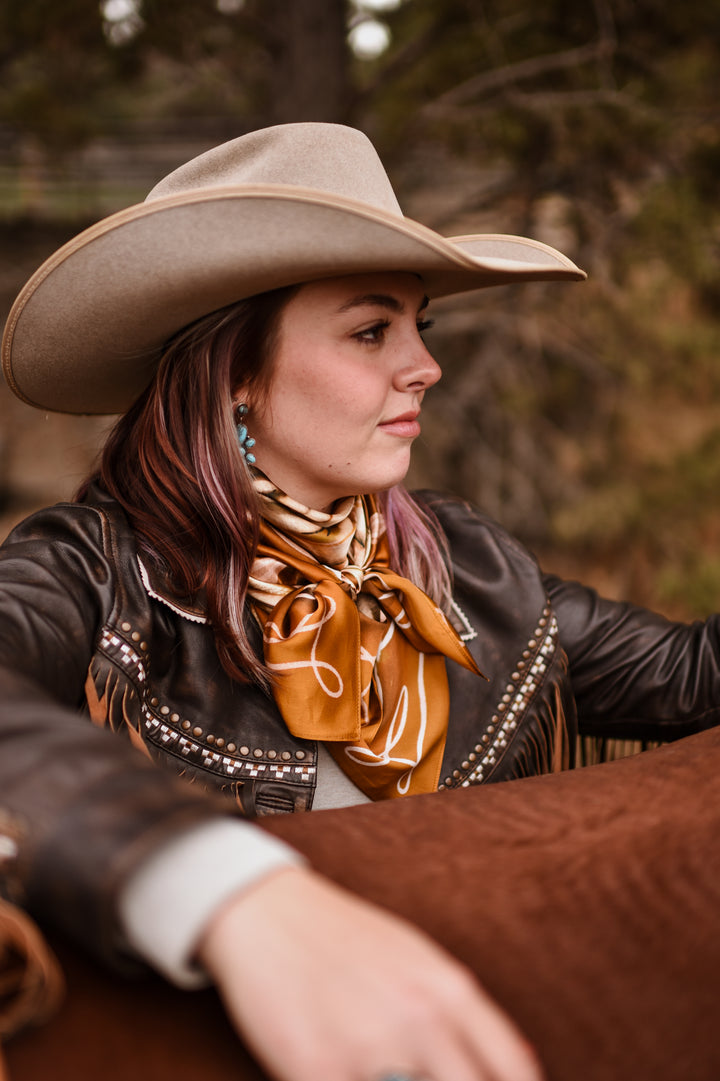 Rustic Wild Roses Large 100% Mulberry Silk 35x35: Wild Rag Scarf