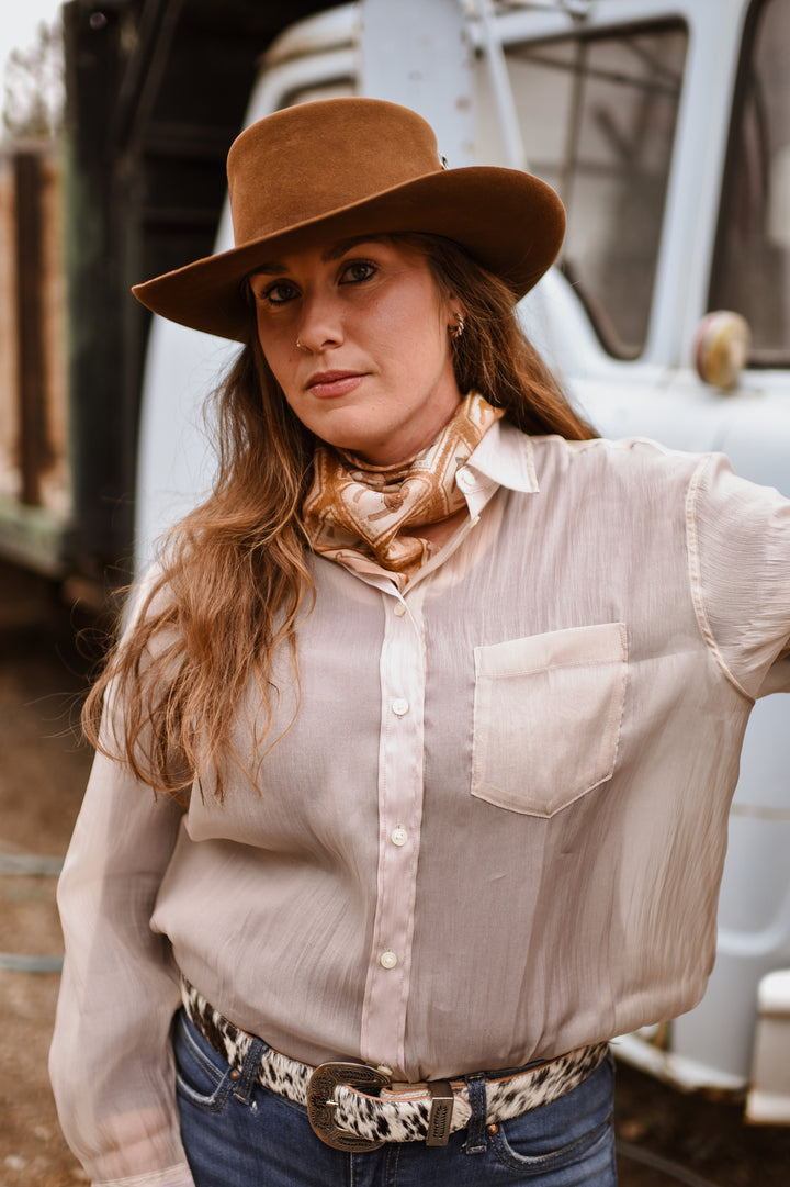 Postal Field Study Wild Rag Western Silk Scarf