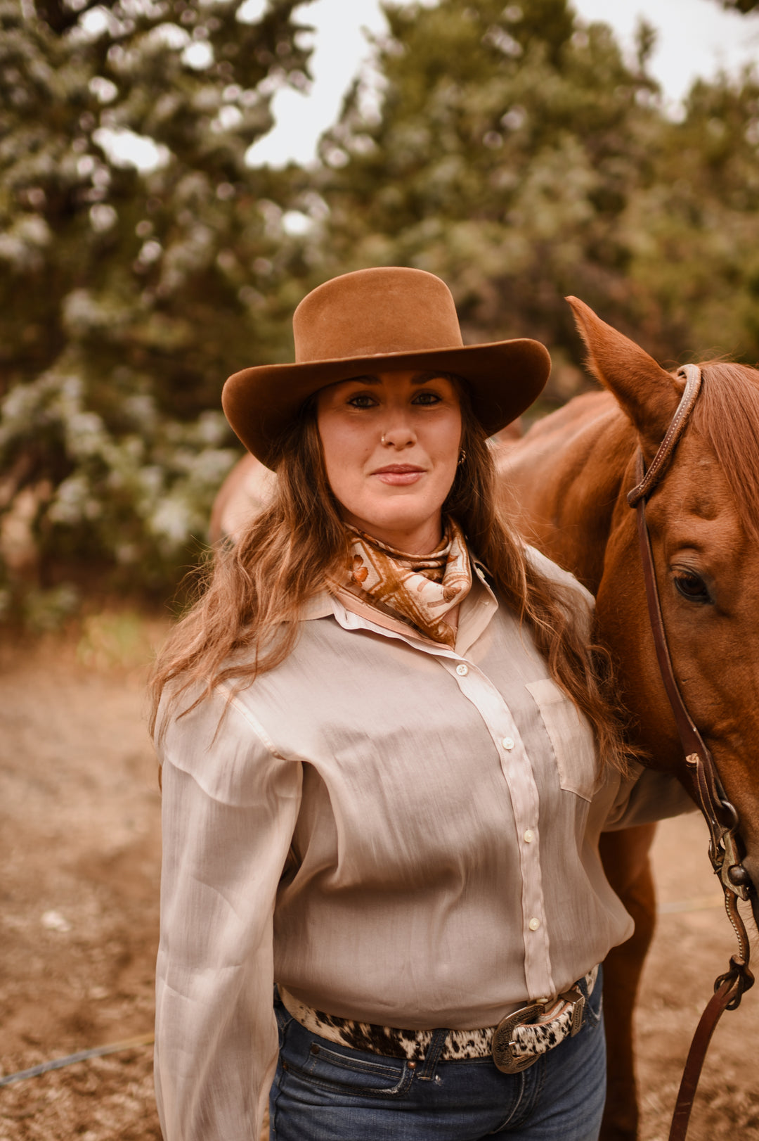 Postal Field Study Wild Rag Western Silk Scarf