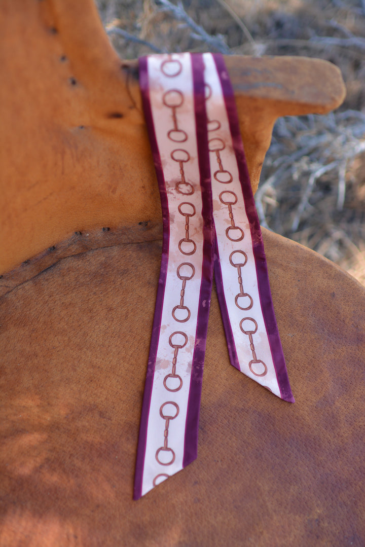Show Day Dee Ring Snaffle Bit Silk Western Twilly Scarf