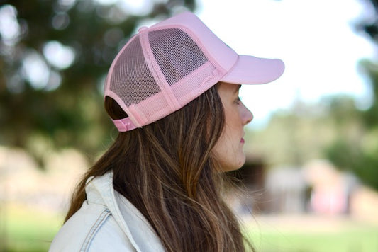 Painted Cactus Blush Pink Western Trucker Hat