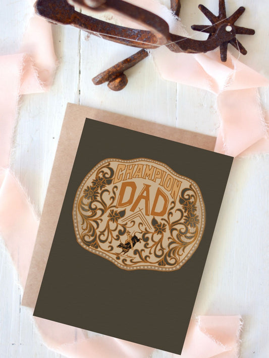 Happy Father’s Day Rodeo Cowboy Champion Western Dad Card
