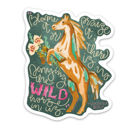 Wildhorse Wildflowers Quote Western Sticker