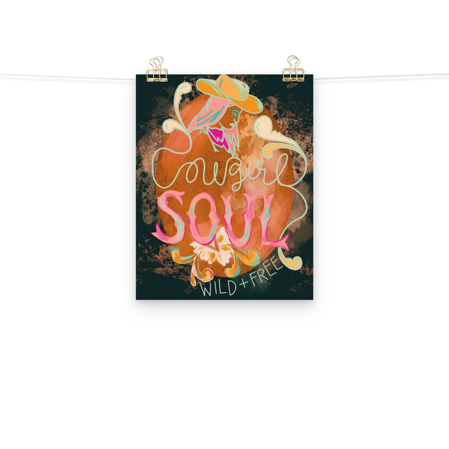 Cowgirl Soul Wild and Free Art Print