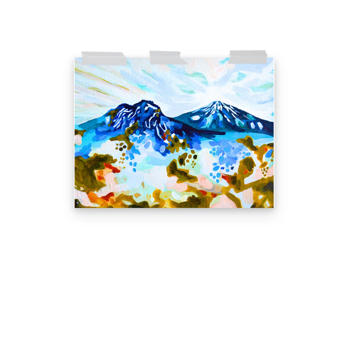 Mt. Bachelor Oregon Central Cascade Mountain Range Art Print