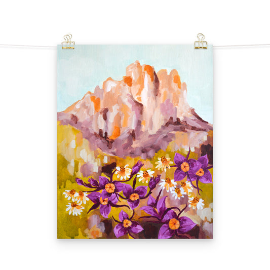 Oregon Smith Rock and Mariposa Lily Wildflowers