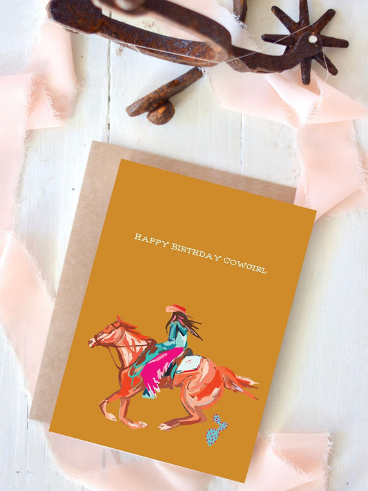 Happy Birthday Cowgirl Birthday Card