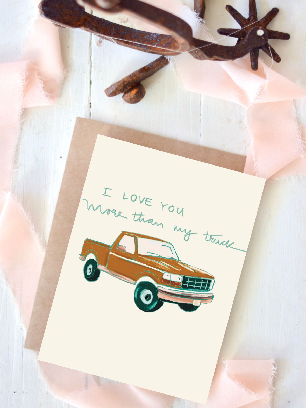 Red Truck I Love You Couple Romantic Card