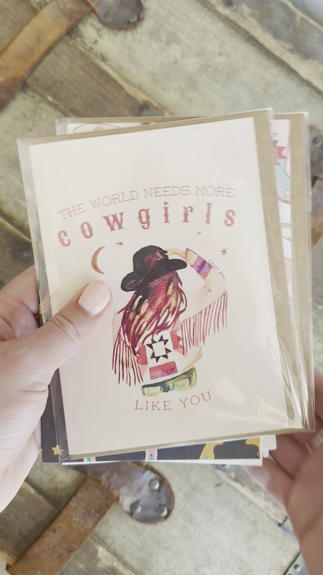 Luck and Hard Work, Western Encouragement Card