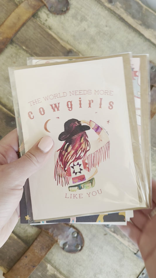 Cowgirl Legend Wild West Everyday Blank Western Greeting Card