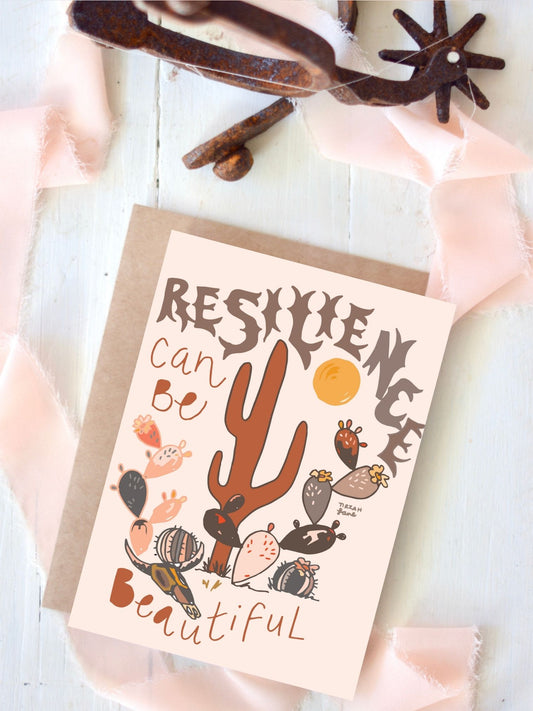 Resilience can be beautiful encouragement card