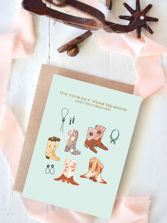 Its Your Day Cowgirl Birthday, Cowgirl Congrats Card, Western Greeting Card