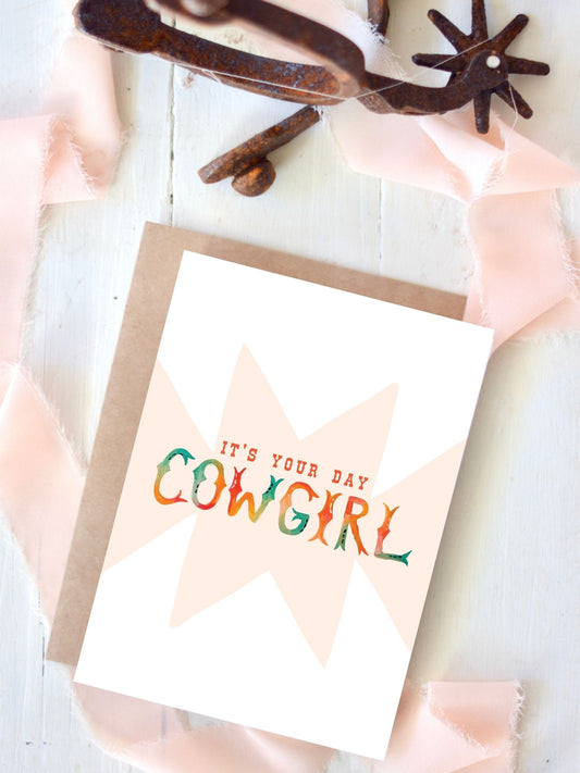 Happy Birthday Cowgirl Birthday Card