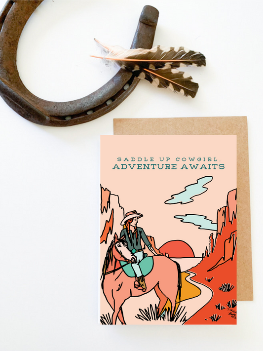 Cowgirl Card, Graduation, New Job Western Adventure Awaits Card