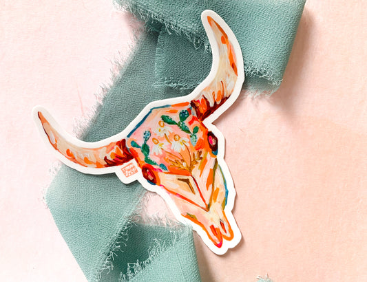 cow skull stickers