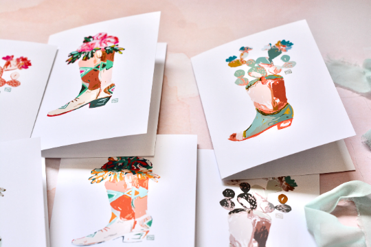 cowboy boot card